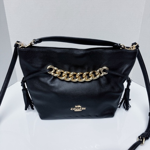 Coach Handbags - Coach - Black Leather Andy Crossbody Chunky Chain Bag